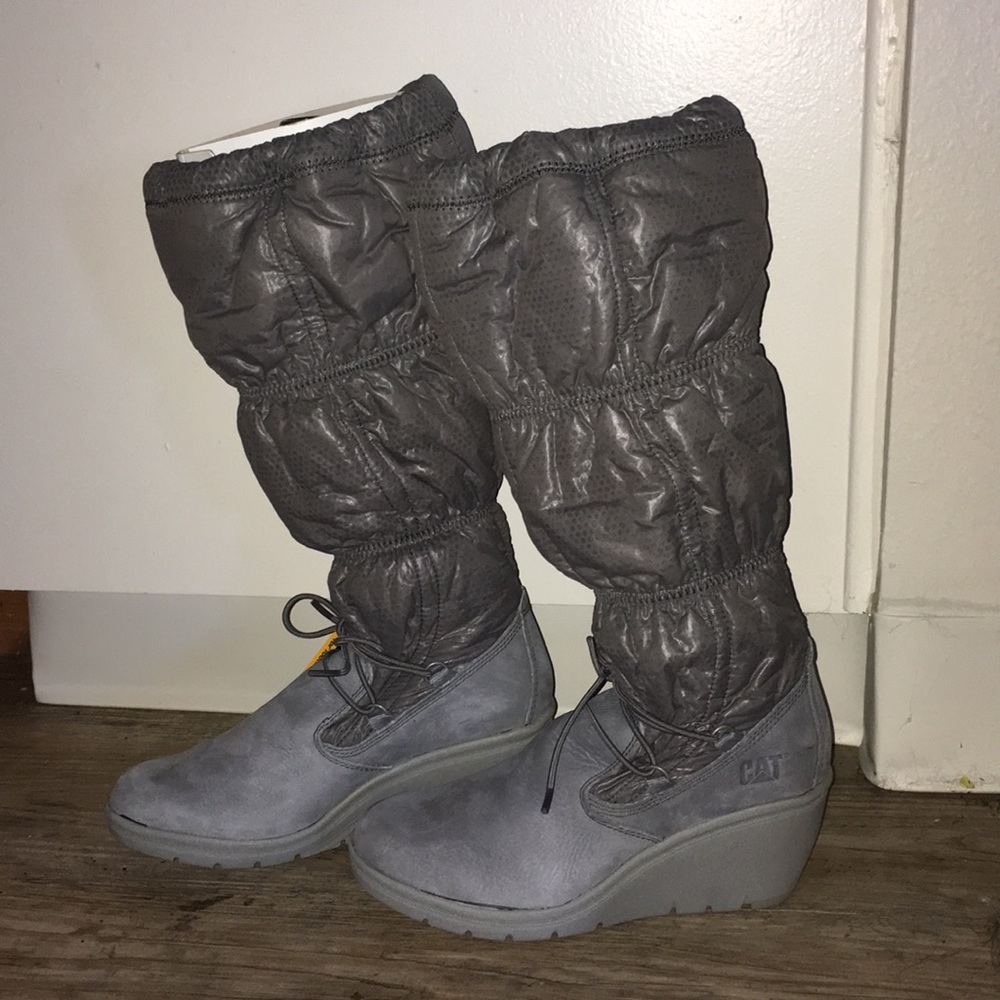 Caterpillar MIA wedge winter boots NWT! 7.5 grey - Picture 2 of 4